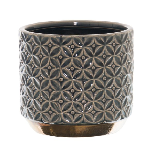 Hill Interiors Sevilla Collection Lebes Mönstrad Planter One S Antique Bronze One Size