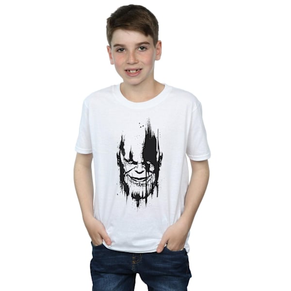 Marvel Boys Avengers Infinity War Thanos Face T-Shirt 5-6 år White 5-6 Years