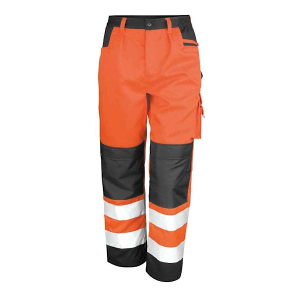 SAFE-GUARD by Result Unisex Vuxen Hi-Vis Cargo Byxor XL Fluo Fluorescent Orange XL