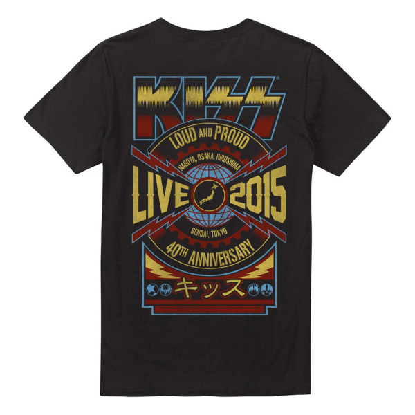 Kiss Mens Live In Japan T-shirt M Svart Black M