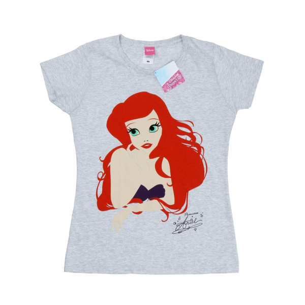 Disney Princess Womens/Ladies The Little Mermaid Ariel Silhouet Heather Grey S