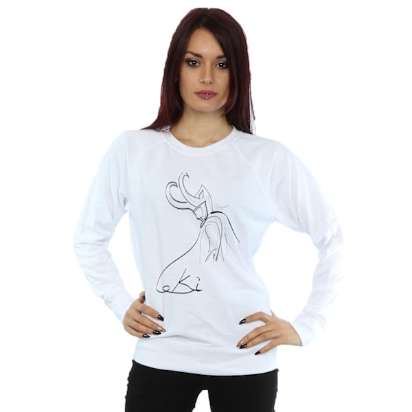 Marvel Dam/Damer Loki Lines Sweatshirt M Vit White M