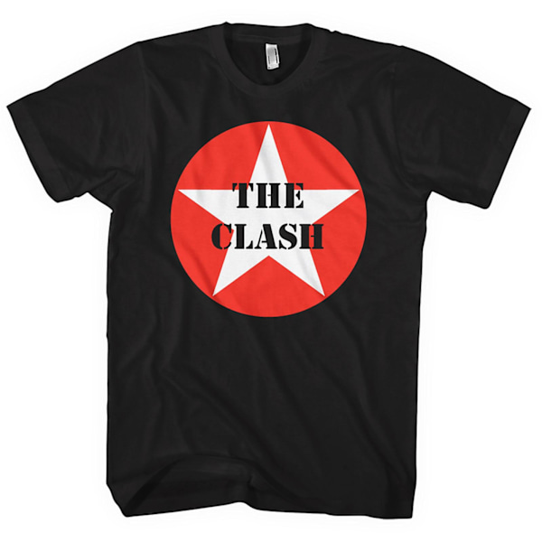 The Clash Unisex Adult Star Badge T-Shirt M Svart Black M