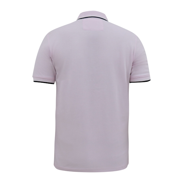 Duke Herr D555 Hamford 2 Tipped Pique Kingsize Poloskjorta 5XL Rosa Pink 5XL