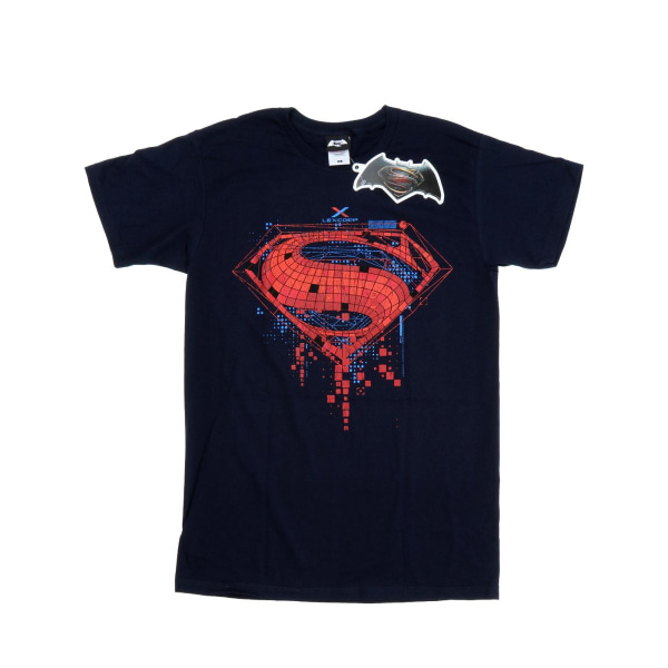 DC Comics Girls Superman Geo Logotyp bomull T-shirt 7-8 år marinblå Navy Blue 7-8 Years