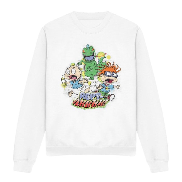 Rugrats Unisex Vuxen Rept-Ahhhhh! Tommy & Chucky Sweatshirt XL White XL
