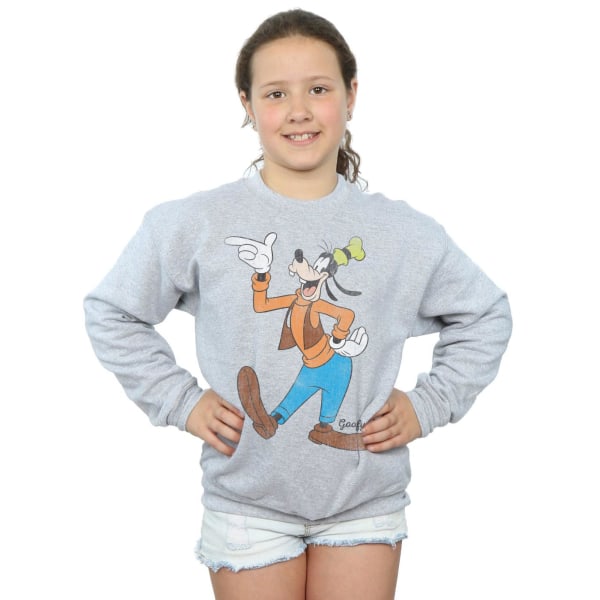 Disney Girls Classic Goofy Sweatshirt 9-11 Years Sports Grey Sports Grey 9-11 Years