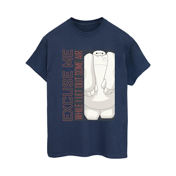 Disney Dam/Kvinnor Big Hero 6 Baymax Excuse Me Some Air Cotto Navy Blue L