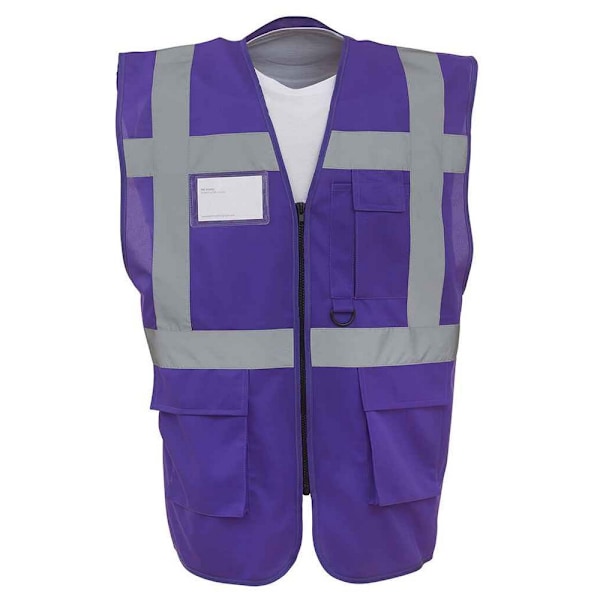 Yoko Unisex Vuxen Executive Hi-Vis Väst L Lila Purple L