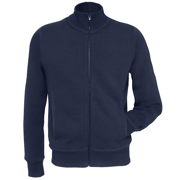 B&C Herr Spider Helblixtlås Fleece Top 2XL Marinblå Navy 2XL
