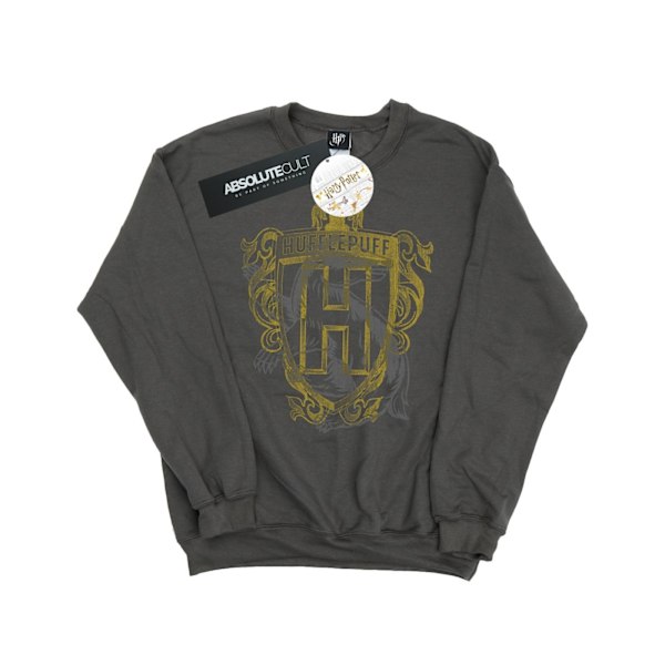 Harry Potter Herr Hufflepuff Badger Crest Sweatshirt XXL Charco Charcoal XXL