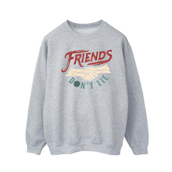 Netflix Stranger Things Friends Don´t Lie Hands Sweatshirt för män Sports Grey M