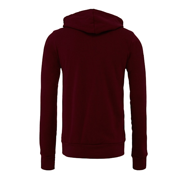 Canvas Unisex Dragkedja Polycotton Fleece Tröja med Huva / Luva Maroon XL