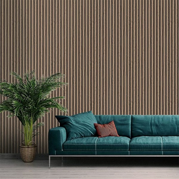 Belgravia Trälameller Vinyltapet One Size Valnöt Brun Walnut Brown One Size