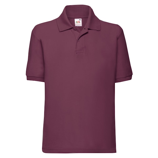 Fruit of the Loom Barn/Barn 65/35 Enfärgad Pique Poloskjorta 7 Burgundy 7-8 Years