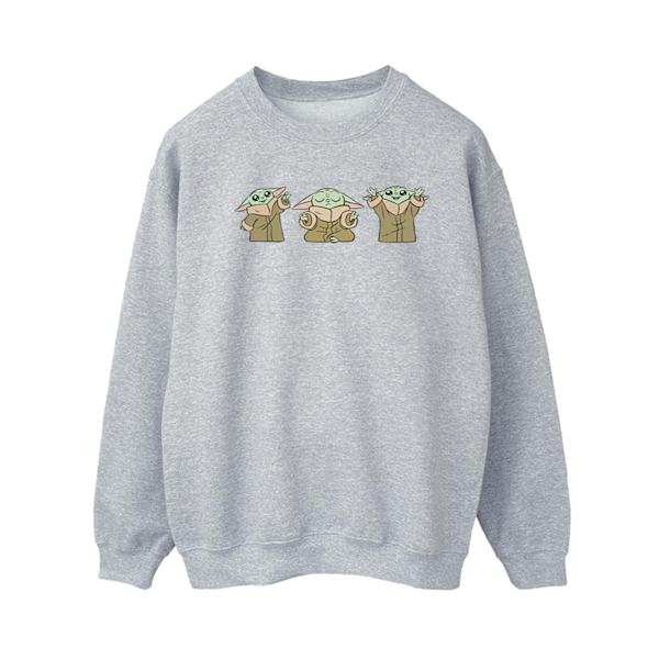 Star Wars Dam/Damer The Mandalorian Grogu Poses Sweatshirt Sports Grey XL