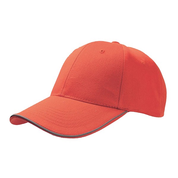 Atlantis Reflect 6 Panel Reflekterande Piping Baseball Cap One Size Red One Size