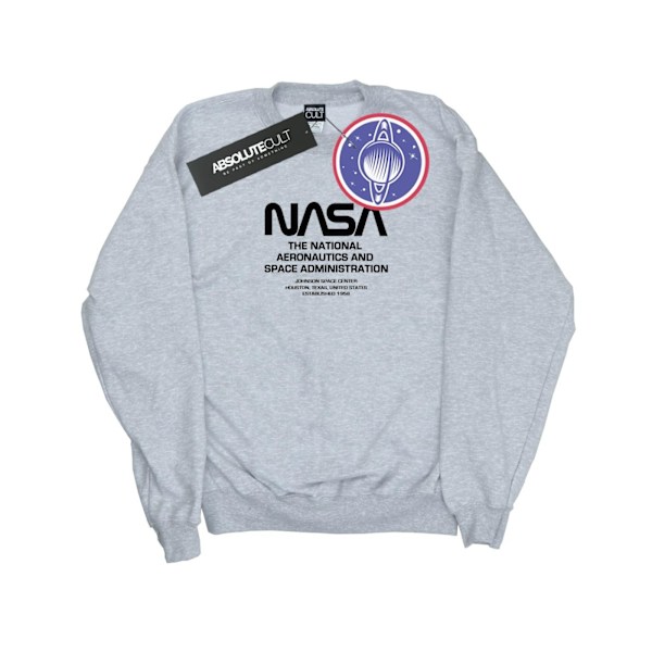 NASA Girls Worm Blurb Sweatshirt 3-4 år Sports Grey Sports Grey 3-4 Years