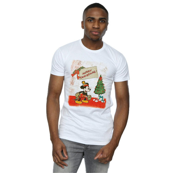 Disney Herr Mickey Mouse Vintage Jul T-shirt XXL Vit White XXL