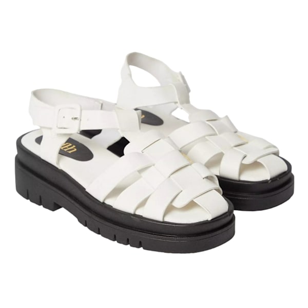 Faith Dam/Dam Mimi Chunky Heel Sandaler 7 UK Vit White 7 UK