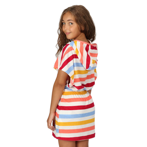 Regatta Barn/Barn Bernessa Randig Frotté Poncho 9-10 År Multicoloured 9-10 Years