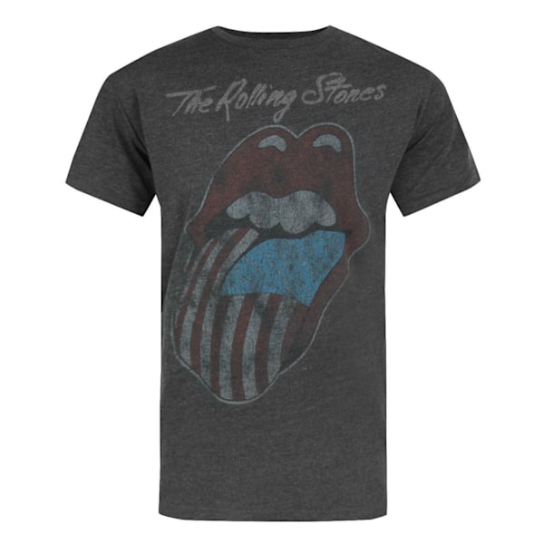 Amplified Official Mens Rolling Stones USA Tour 2 T-Shirt L Bla Black L