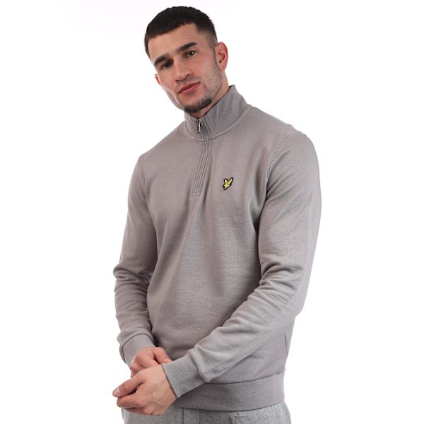Lyle & Scott Herr Loopback Quarter Zip Sweatshirt M Ljusgrå Light Grey M