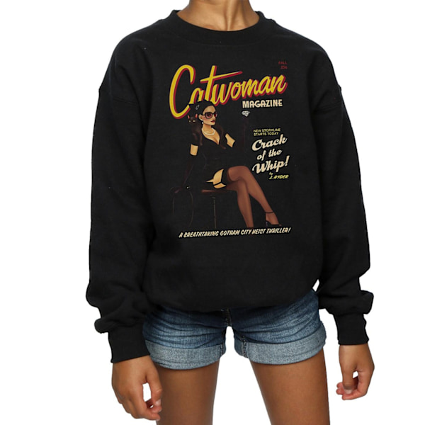 DC Comics Girls Catwoman Bombshell Cover Sweatshirt 5-6 år B Black 5-6 Years