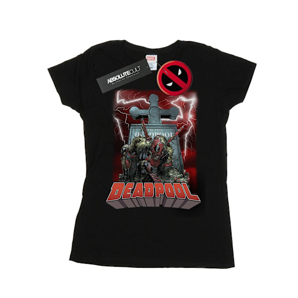 Marvel Dam Deadpool Grave Bomull T-shirt XXL Svart Black XXL