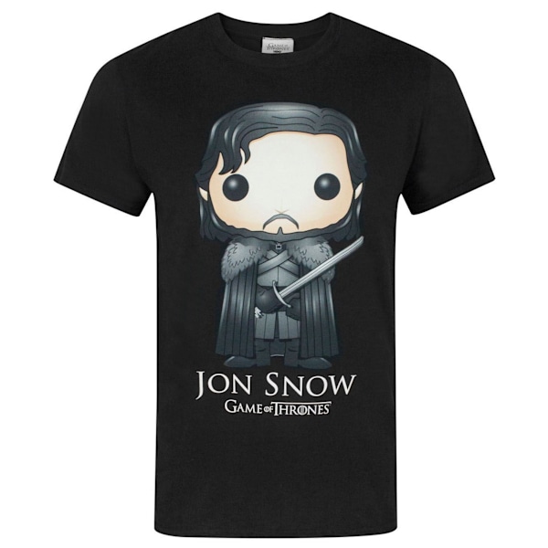 Game Of Thrones Officiell Funko Jon Snow T-shirt S Svart - Herr Black S