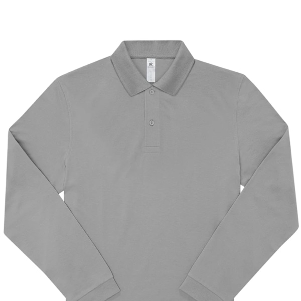 B&C Herr My Long-Sleeved Polo Shirt M Sports Grey Sports Grey M