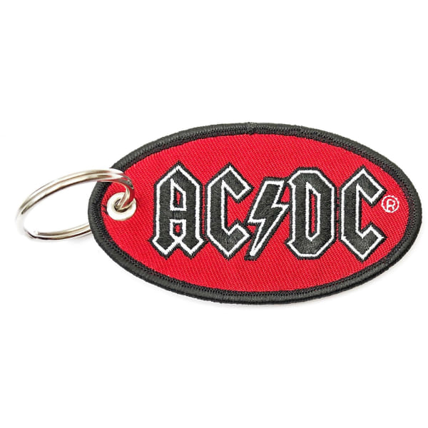 AC/DC Oval Logotyp Nyckelring One Size Röd/Svart Red/Black One Size