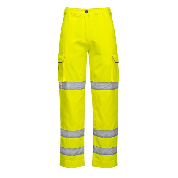 Portwest Dam/Damer Triple Band Hi-Vis Arbetsbyxor L R Gul Yellow L R