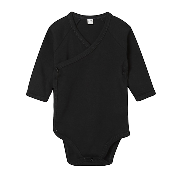 Babybugz Baby Kimono Långärmad Body 0-3 Månader Svart Black 0-3 Months