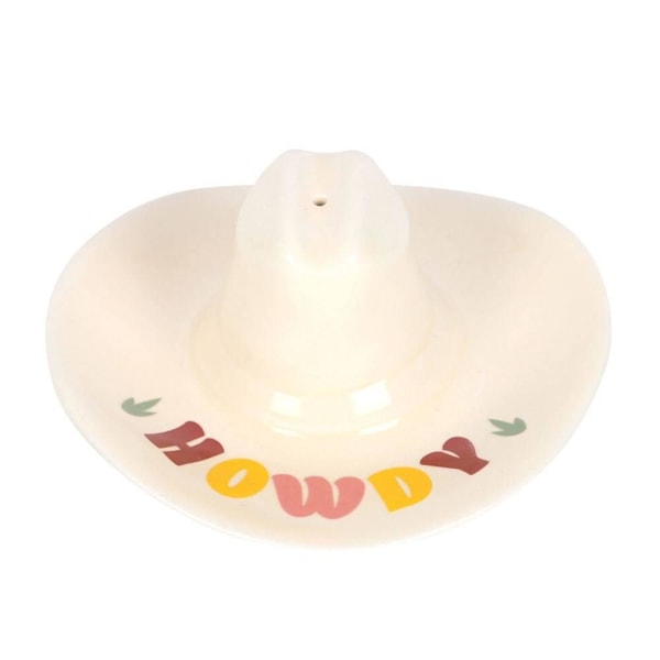 Something Different Howdy Cowboyhatt Rökelsehållare En Storlek White One Size