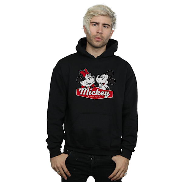 Disney Herr Mickie Och Minnie 90 År Hoodie M Svart Black M