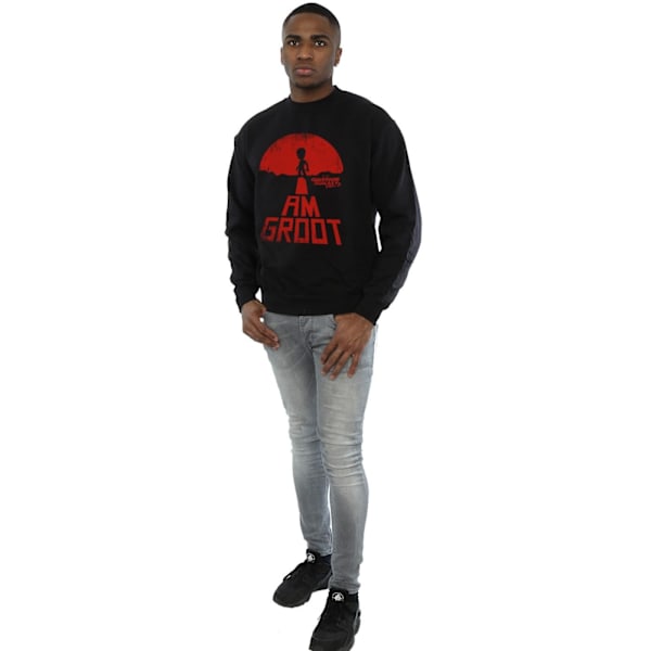 Marvel Herr Guardians Of The Galaxy I Am Groot Röd Sweatshirt X Black XL