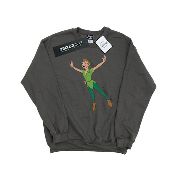 Disney Classic Flying Peter Pan Sweatshirt M Charcoal för män Charcoal M