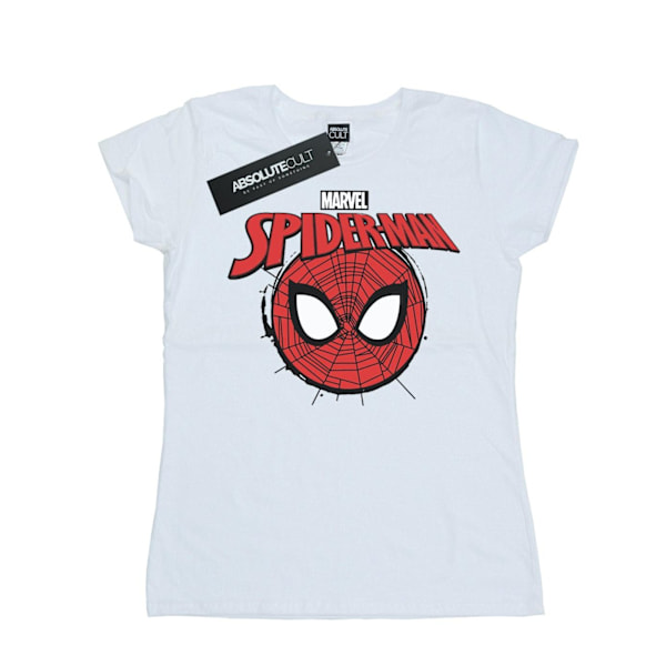 Marvel Womens/Ladies Spider-Man Logo Head Bomull T-shirt S Vit White S