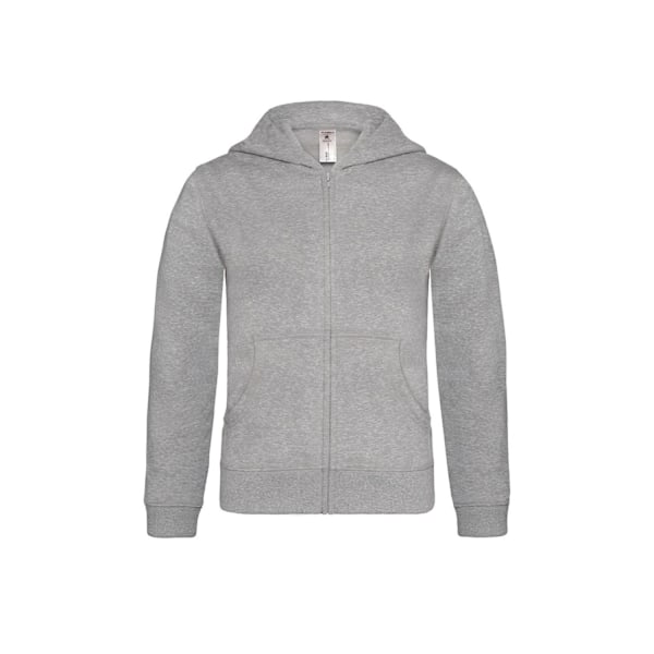 B&C Barn/Barn Full Zip Hoodie Jacka 5-6 År Heather Grey Heather Grey 5-6 Years