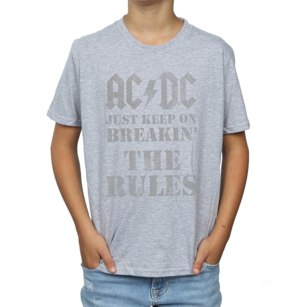 AC/DC Boys Just Keep On Breaking The Rules T-Shirt 7-8 år Sp Sports Grey 7-8 Years