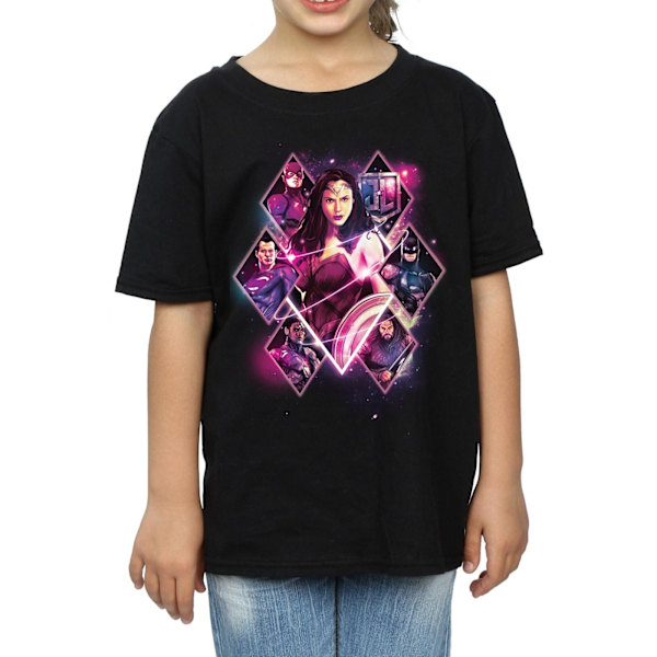 DC Comics Girls Justice League Movie Team Diamonds Bomull T-shirt Black 9-11 Years