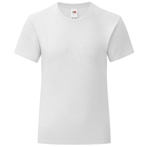 Fruit Of The Loom Girls Iconic T-Shirt 9-11 Years White White 9-11 Years