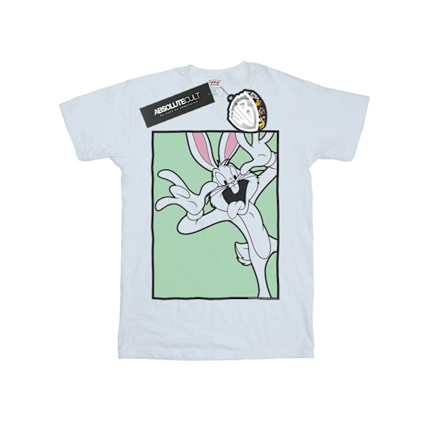 Looney Tunes Dam/Damer Bugs Bunny Rolig Ansikte Bomull Pojkvän White XL