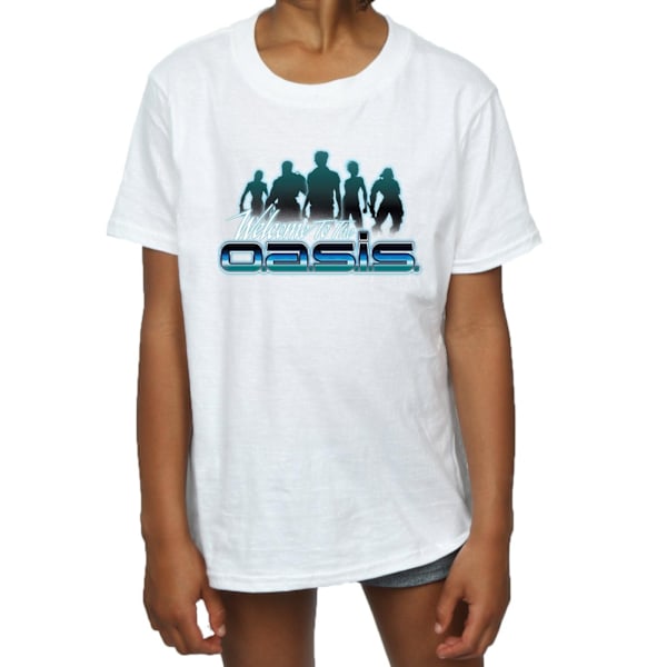 Ready Player One T-shirt för flickor, välkommen till Oasis, bomull, 5-6 år White 5-6 Years