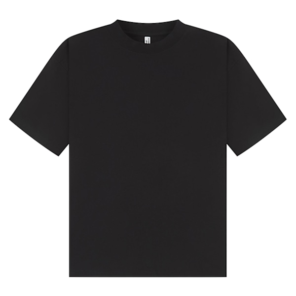 Casual Classics Unisex Vuxen Kammad Ringspunnen Bomull Boxig Oversize Black M