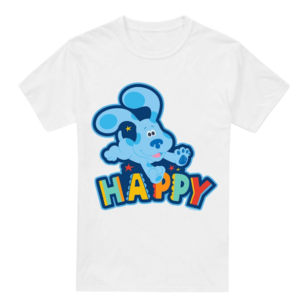 Blue´s Clues & You! Herr T-shirt med Glad Valp Strl M Vit White M