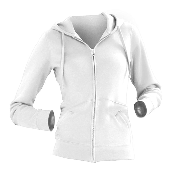 Russell Ladies Premium Authentic Zipped Hoodie (3-lagerstyg) White S