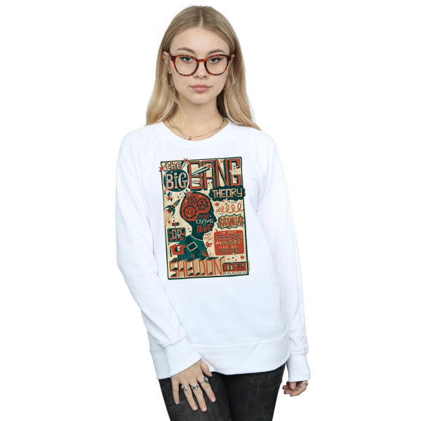 Big Bang Theory Dam/Damer Infografisk Poster Sweatshirt XL White XL