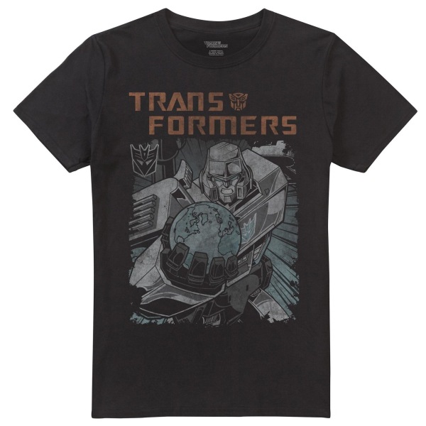 Transformers Mens Megatron Planet T-Shirt L Svart Black L